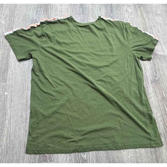 Bobcat T-Shirt Men's Size Large Cute Cat Logo Plain Pullover Causal Green - Picture 8 of 8